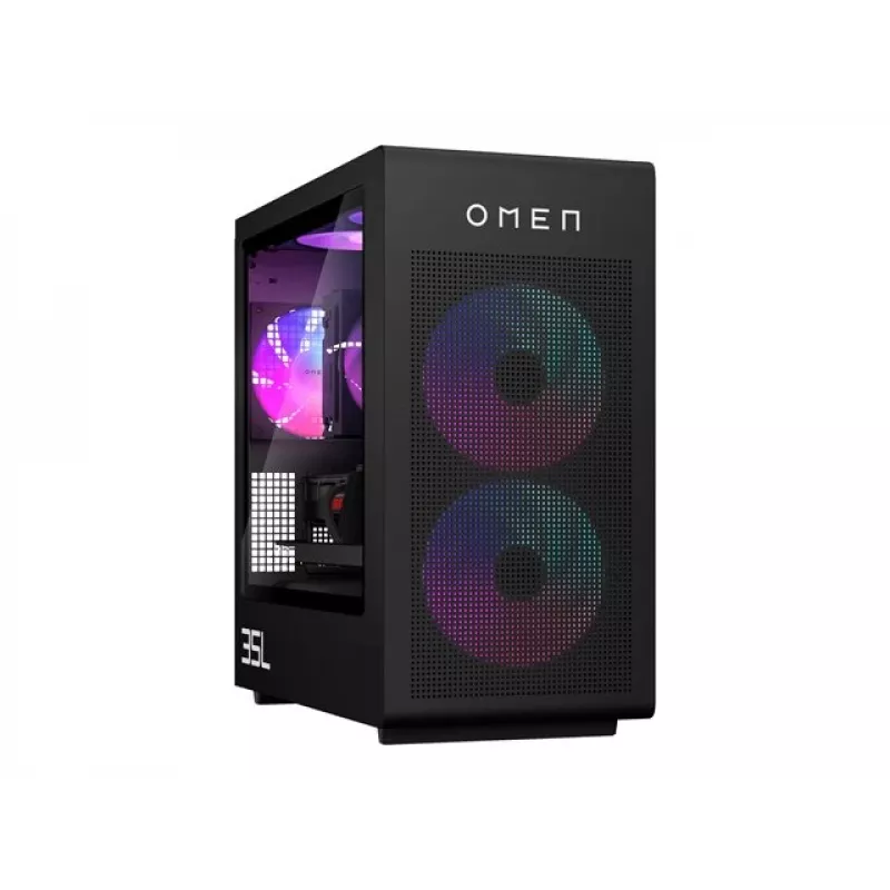HP OMEN 35L žaidimų stalinis kompiuteris GT16-0008ny AMD Ryzen 7 8700G 16GB 1TB RTX 4070 Super 12GB juodas su juodu stikliniu priekiniu skydeliu W11H