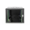 DIGITUS Professional Unique DN-19 09U-6/6-SW - spinta - tinklo spinta - tinkama montuoti ant sienos - juoda, RAL 9005 - 9U - 48,3 cm (19) (DN-19 09U-6/6-SW)