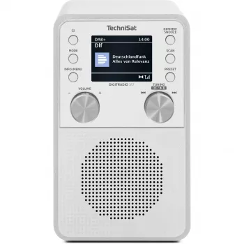 Skaitmeninis radijas TECHNISAT DigitRadio 317 White — FM ir DAB+ priėmimas, kompaktiškas stalinis dizainas