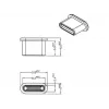Socket safety cover DeLOCK 64014 USB Type-C Juoda 10 pcs