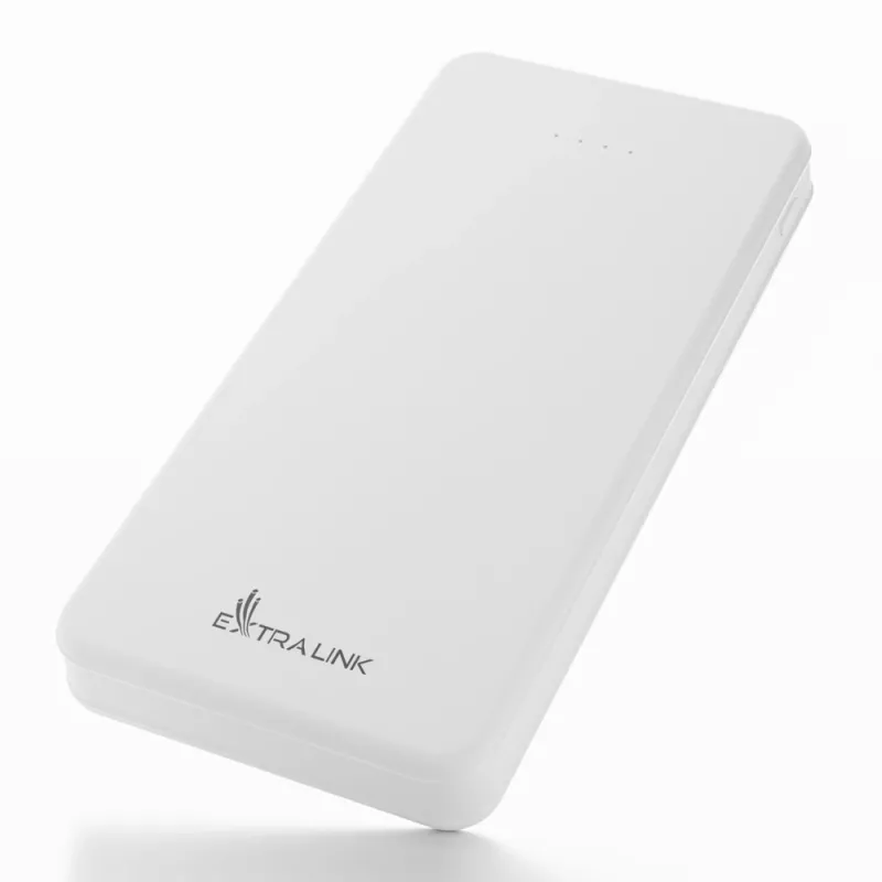 Išorinė baterija Extralink EPB-078W 10000 mAh balta, USB-C, 10 W išvestis, įkrauna iki 2 įrenginių