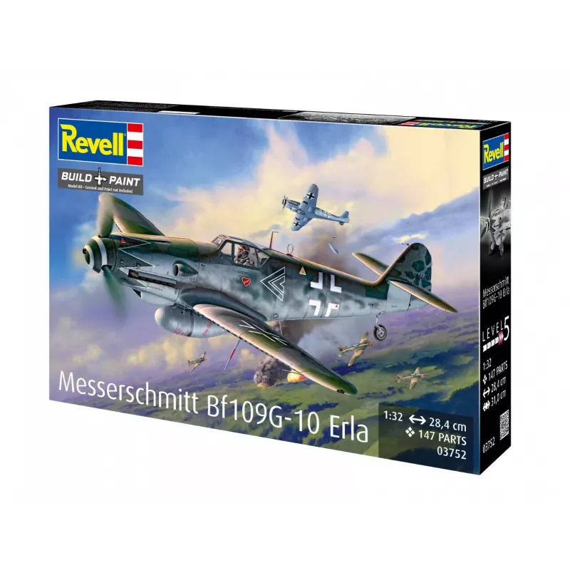 Plastikinis lėktuvo modelis REVELL Messerschmitt Bf109G-10 Erla, mastelis 1:32