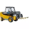 Forklift BRUDER JCB Teletruk žaislas — ABS, rekomenduojamas amžius 3+, juoda ir geltona
