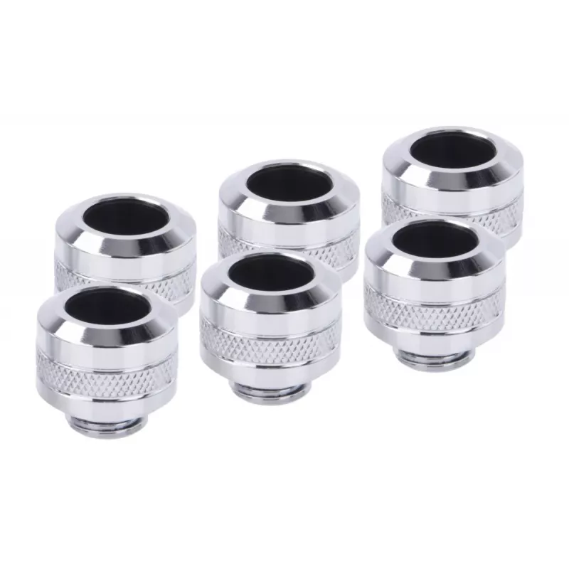 Jungčių rinkinys Alphacool 17474 — žalvarinės chromuotos jungtys, Ø 22 mm, aukštis 20 mm
