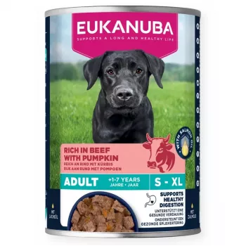 EUKANUBA Dog Food Can LC Adult šlapias šunų maistas su jautiena ir moliūgu 400 g