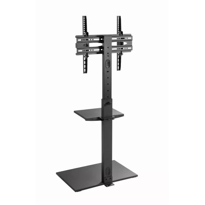 Grindinis TV stovas GEMBIRD TVS-55T-02 32–55 colių televizoriams, plieninis, aukštis 600 mm, VESA 100x100–400x400, maks. apkrova 35 kg