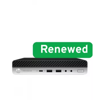 Mini stalinis kompiuteris HP ProDesk 600 G4 Renew — Intel Core i3-8100T, 8 GB RAM, 128 GB SSD, Intel UHD Graphics 630
