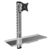 Techly ICA-PLW 01 monitoriaus laikiklis / stovas 68,6 cm (27 col.) Sieninis Sidabrinis