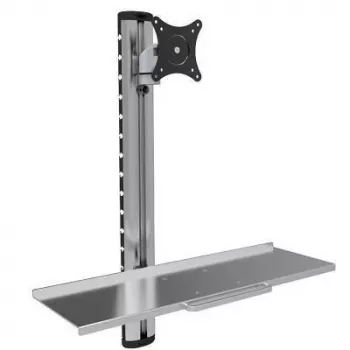 Techly ICA-PLW 01 monitoriaus laikiklis / stovas 68,6 cm (27 col.) Sieninis Sidabrinis