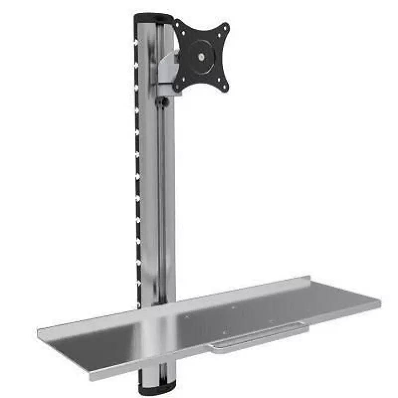 Techly ICA-PLW 01 monitoriaus laikiklis / stovas 68,6 cm (27 col.) Sieninis Sidabrinis