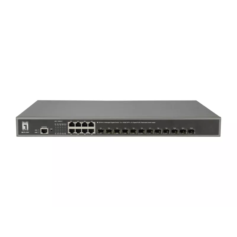 LevelOne GTL-2091 Valdomas L3 Gigabit Ethernet (10/100/1000) Pilkas