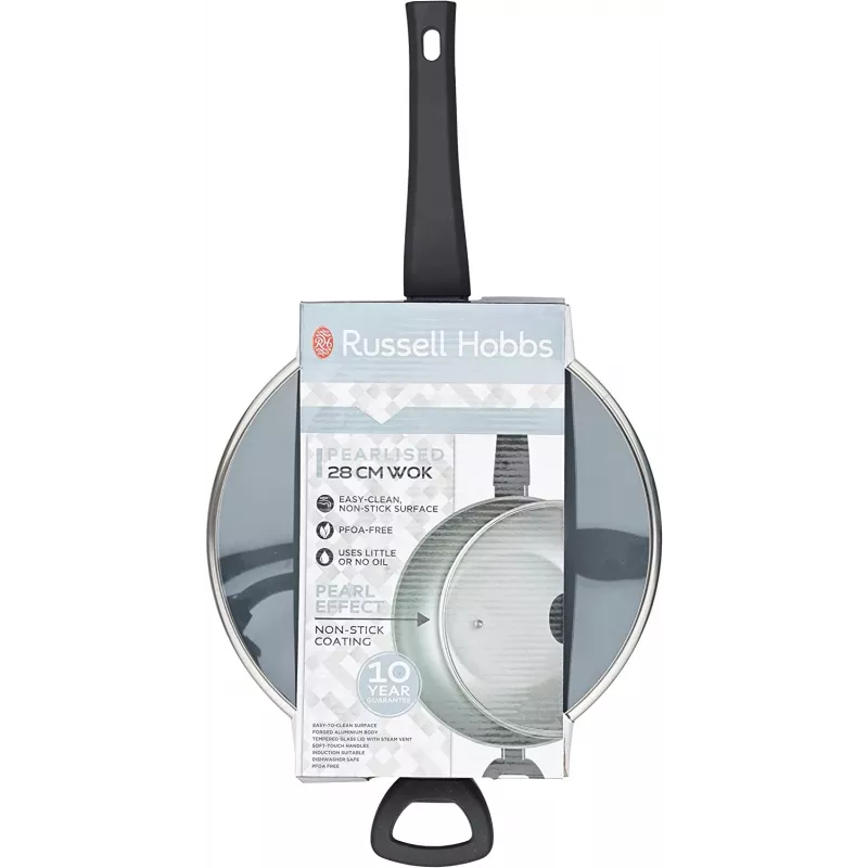 Wok Russell Hobbs RH01709EU 28 cm perlamutrinis, nelimpantis kepimo indas