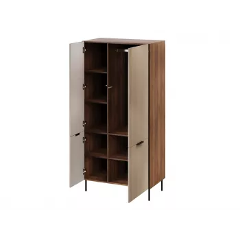 Drabužių spinta Cama Meble ALMERA Cama 5 90x52x185 cm, riešutmedžio rėmas, kašmyro durys, 6 lentynos