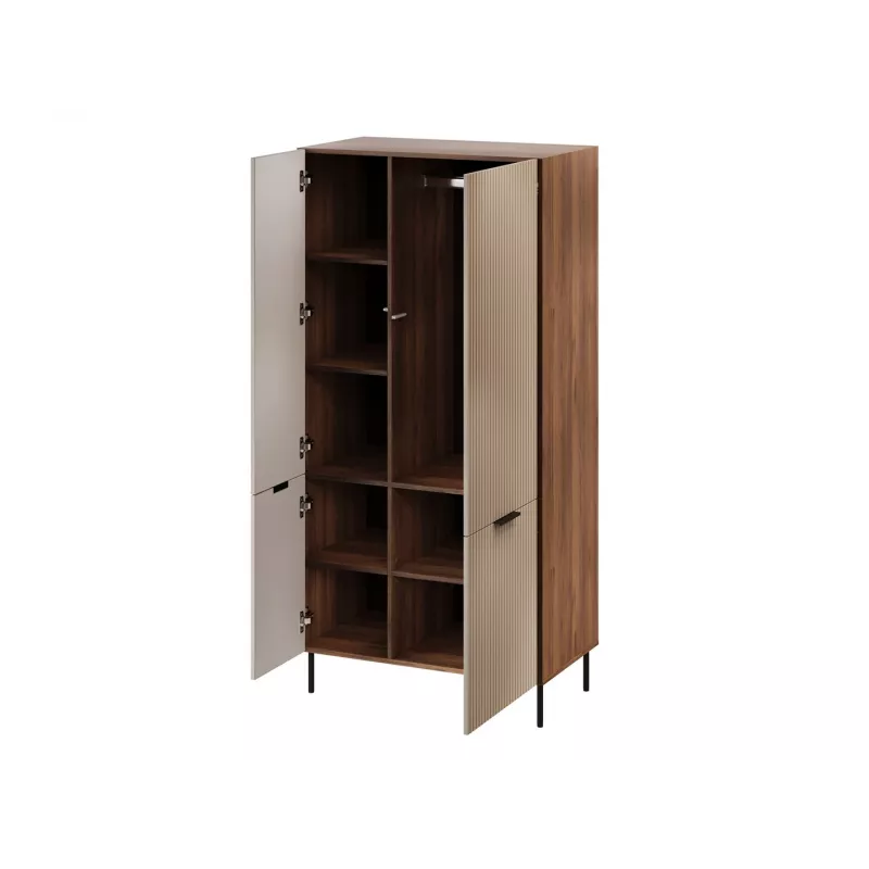 Drabužių spinta Cama Meble ALMERA Cama 5 90x52x185 cm, riešutmedžio rėmas, kašmyro durys, 6 lentynos