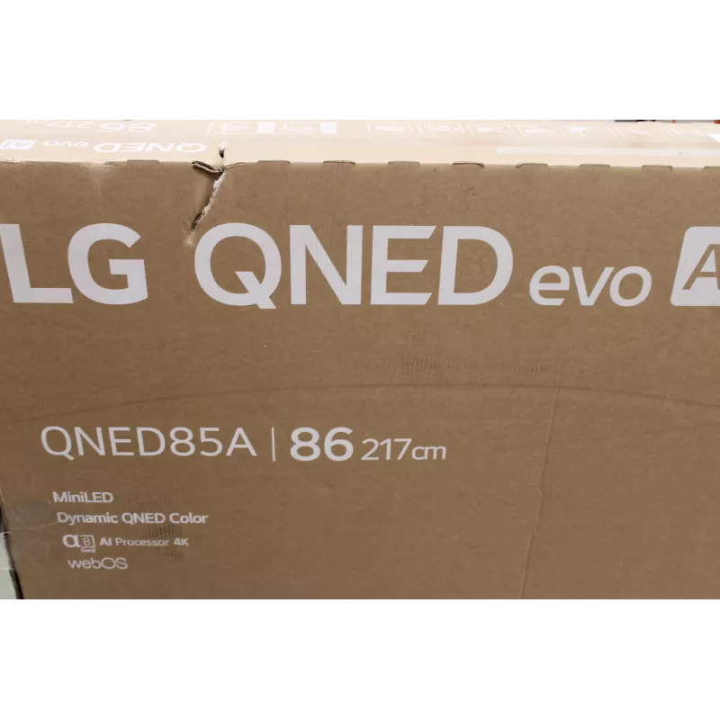 TV LG 86QNED85A3C 86 colių išmanusis televizorius su webOS 25, 4K UHD (pažeista pakuotė)
