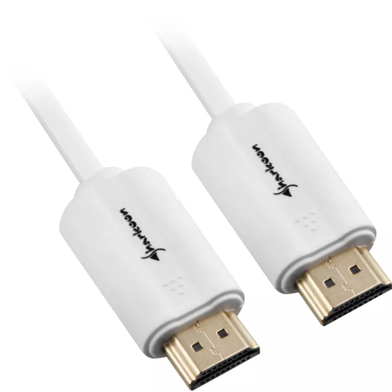 HDMI laidas, kištukas > kištukas (baltas, 2 m, HDMI 4K)