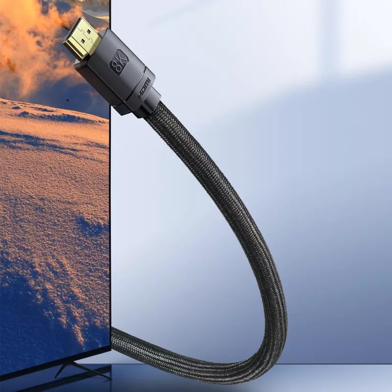Baseus High Definition Series HDMI 2.1 laidas, 8K 60Hz, 3D, HDR, 48Gbps, 2m (juodas)