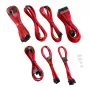 CableMod kabelis Kit C-Series PRO ModMesh RM Juoda Label CM-PCSR-16P3KIT-NKR-R – apvalkoti PSU ir GPU kabeliai, ModMesh, raudoni