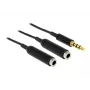 Garso kabelis DeLOCK 65575 0.25m 3.5mm 2 x 3.5mm juodas