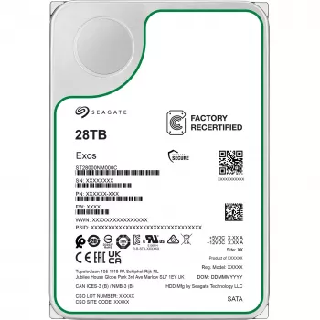 HDD SEAGATE Exos 3.5 colio 28TB SATA ATNAUJINTAS, modelis ST28000NM000C-REC