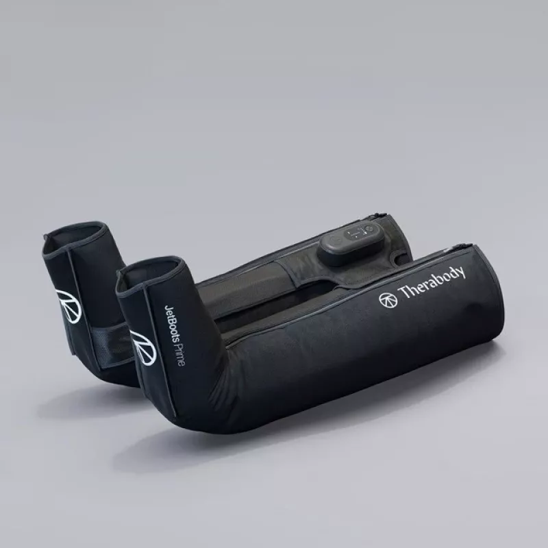 Pneumatiniai atsigavimo batai Therabody RecoveryAir JetBoots Prime S — nuoseklioji suspaudimo sistema, baterija, 180 min veikimo laikas, juodi, 2,51 kg
