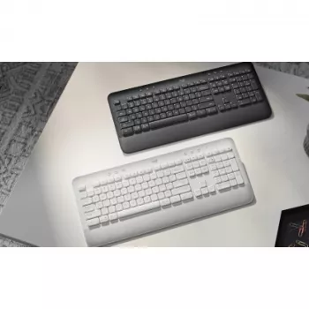 “Logitech Signature K650” - klaviatūra - belaidė - “Bluetooth 5.1” - QWERTY - ispanų - grafito (920-010917)