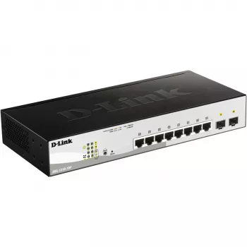 D-Link DGS-1210-10P valdomas L2 Gigabit Ethernet (10/100/1000) maitinimas per Ethernet (PoE) 1U juoda