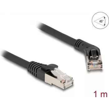 Tinklo kabelis DeLOCK RJ45 Cat.6A 1 m juodas