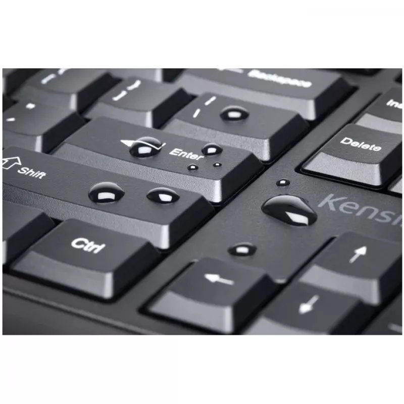 Kensington ProFit Ergo Wireless klaviatūra FR, pilno dydžio (100 %), laidinis ir belaidis, RF belaidis + USB, AZERTY, juoda