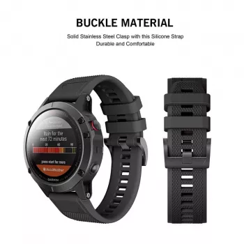 Laikrodžio dirželis Tech-Protect, skirtas Garmin Fenix serijai — suderinamas su Fenix 3, 5X, 3HR, 5X Plus, 6X, 6X Pro, 7X — juodas