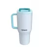 Termo puodelis su teleskopiniu šiaudeliu Kambukka Rio Tumbler 950ml Frosty Coconut