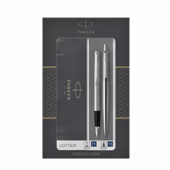 Parker 2093258 tušinukų rinkinys, juodas, sidabrinis, 2 vnt.