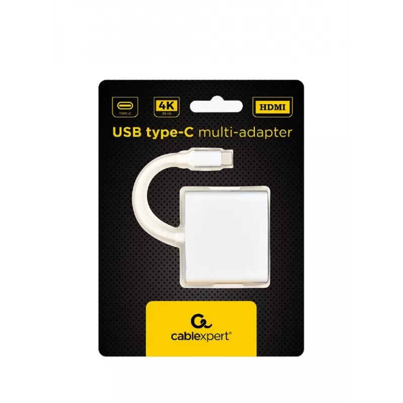 USB grafikos adapteris GEMBIRD A-CM-HDMIF-02-SV, HDMI išvestis, iki 3840×2160, sidabrinis, 58,5×51×11,6 mm