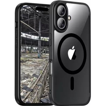 JT Berlin BackCase Pankow Hybrid MagSafe | Apple iPhone 16 | juoda/permatoma | (11098)