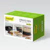 „Breadbox Maestro MR-1776-Juoda“ stalviršio duonos dėžė, plastikinis korpusas su mediniu dangčiu, 345×235×130 mm