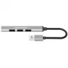 Manhattan USB-A 4 prievadų šakotuvas, 4x USB-A prievadai (1x 5 Gbps USB 3.2 Gen1 aka USB 3.0, 3 x 480 Mbps USB 2.0), maitinamas per USB (nereikia išorinio maitinimo šaltinio), aliuminis