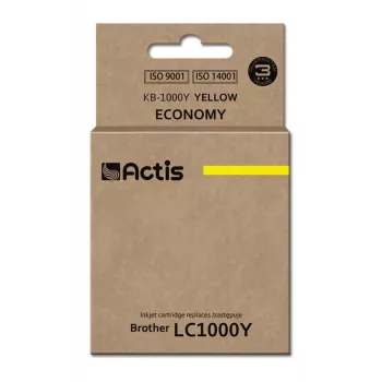 Actis KB-1000Y rašalas (pakaitalas Brother LC1000Y/LC970Y; Standartinis; 36 ml; geltonas)