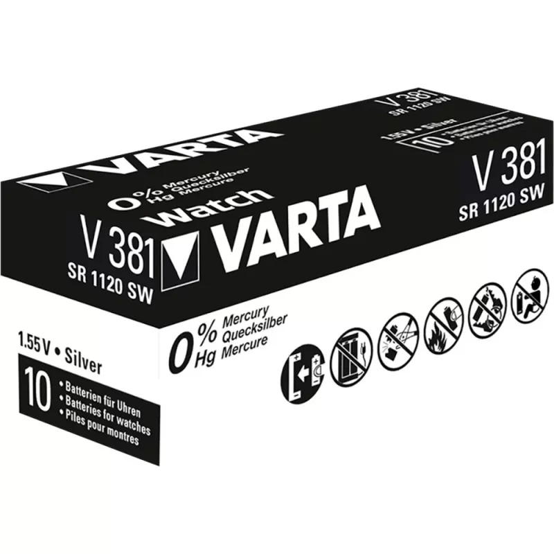 Vienkartinė baterija Varta 00381101111 Sidabrinė-Oksidas (S)