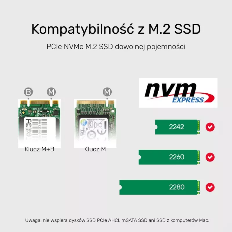 SSD dėklas Unitek S1206A 2× M.2 NVMe PCIe Gen3 x4 diskams, USB 3.2 Gen 2 (10 Gbit/s), aliuminis, USB-C, komplekte maitinimo adapteris