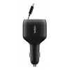 Belkin 75W 2-Port w Retractable USB-C Cbl Car - Kabelis (CCC001HQBK)