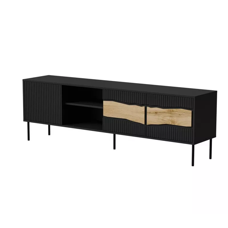 TV spintelė cama meble INSERTO 3D1W 190x40x62 cm juoda su LED