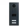 Video domofonas DoorBird D2102V — IP65, IK08, IR LED, 10 m judesio jutiklis, 15 V adapteris (juodas)
