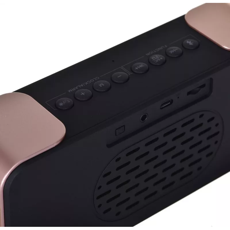 Skaitmeninis žadintuvas Adler AD 1190CR — LED ekranas, FM radijas, Bluetooth, SD grotuvas, 2600 mAh baterija