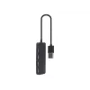 USB šakotuvas Gembird UHB-CM-U2P4-01 — 4 prievadų USB 2.0 Type-C į Type-A, juodas, 0,3 m laidas