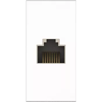 Kindermann Konnect flex 45 click Cat-6 (RJ45) 1 m - modulinis priekinės plokštės įsegimas - RJ-45 - balta, RAL 9003 (7464000827)