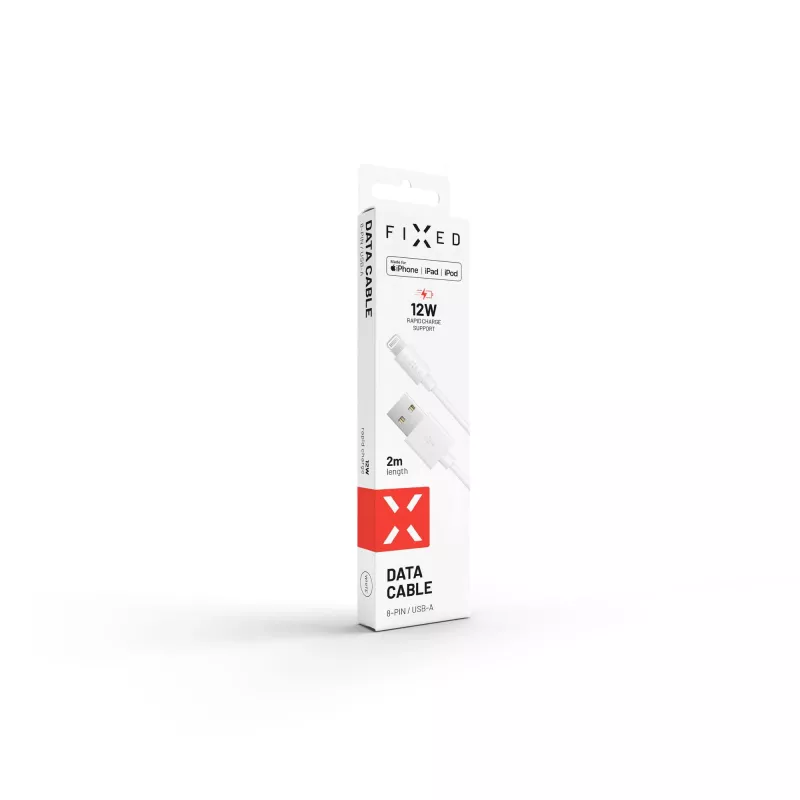 USB į Lightning duomenų ir įkrovimo kabelis FIXED FIXD-UL2M-WH, 2,0 m, baltas
