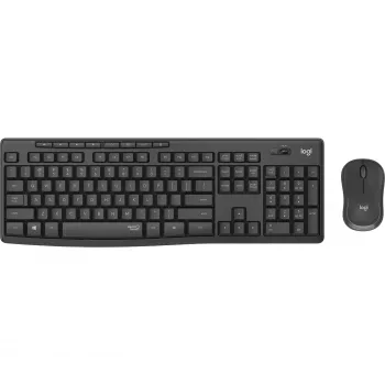 Logitech MK295 Silent - klaviatūros ir pelės rinkinys - belaidis - 2,4 GHz - grafito spalvos - vengriškas išdėstymas