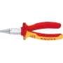 Knipex 22 06 160 - ilgos nosies replės - chromo-vanadžio plienas - plastikas - raudona/oranžinė (2206160)