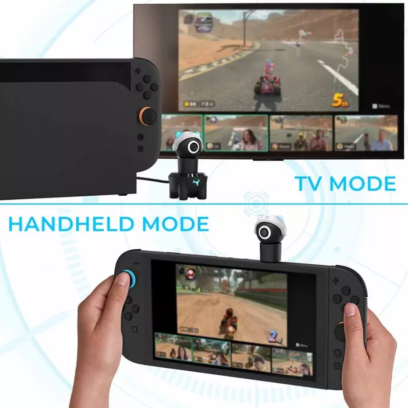 Subsonic Playcam 1080 2in1 HD Mini Camera For Nintendo Switch 2 šviesiai mėlyna