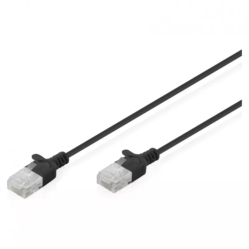 komutacinis kabelis DIGITUS CAT6 U-UTP plonas, 1,5 m, mėlynas